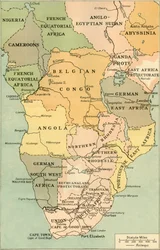 Mapa de Mid. E África do Sul, 1919.
