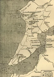 Mapa da Península Gallipoli, 1919.