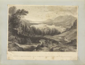 Lagos Derwent e Bassenthwaite, - Keswick e Skiddaw na distância, Cumberland.