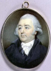Retrato Miniatura de John Flaxman, c.1798 (aquarela sobre marfim)