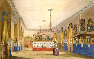 Uma exposição no Old Town Hall, Oxford, 1854