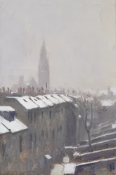 Duke Street sob Snow, Edimburgo, 1870