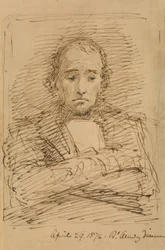 Benjamin Disraeli, esboçado numa Janta da Academia Real