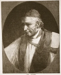 Dr. Pusey, ilustração de "A Igreja da Inglaterra: Uma História para o Povo" por HDM Spence-Jones, pub. c.1910 (foto sépia)