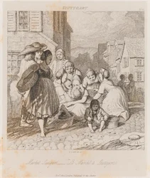 Market, Stuttgart, c.1821 (gravura)