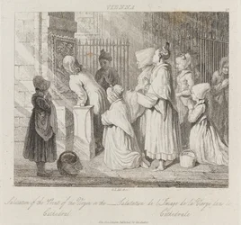 Saudando a Virgem, Viena, c.1821 (gravura)