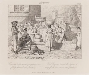 Lavando Vegetais, Heming, c.1821 (gravura)