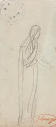 Uma figura feminina de pé