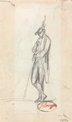 Uma figura masculina de pé