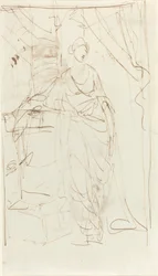 Uma Senhora Elegante em Vestido Clássico [reto]