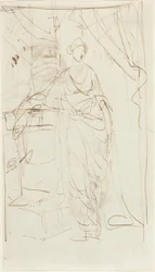 Uma senhora elegante com um vestido clássico [recto]