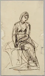 Figura feminina sentada