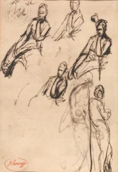 Figuras sentadas e em pé