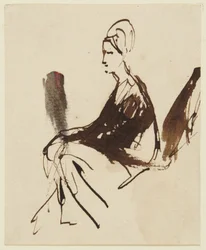 Figura feminina sentada