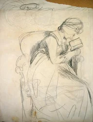 Serena Reading (lápis sobre papel)
