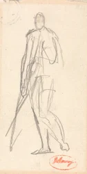 Esboço para um retrato de um homem de pé