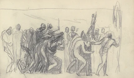Desenho no caderno de esboços