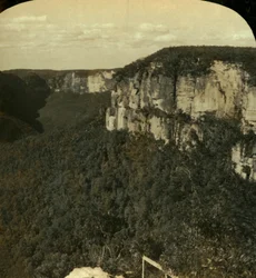 O vale de Grose, montanhas azuis, NSW, Austrália, 1909.