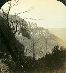 As bacias de Katoomba e Jamieson, montanhas azuis, Novo Gales do Sul, Austrália, 1908.