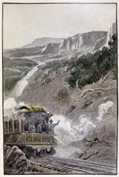 Era tão belo como o Parque Nacional de Yellowstone (página 285) em «O Testamento de um Excêntrico», de Júlio Verne