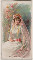 May Day, França, da série Holidays N80 para cigarros da marca Duke, 1890., 1890.