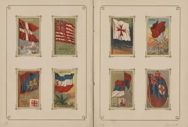 Bandeiras de todas as nações e dos estados e territórios dos Estados Unidos da América - Páginas 19 e 20, 1887