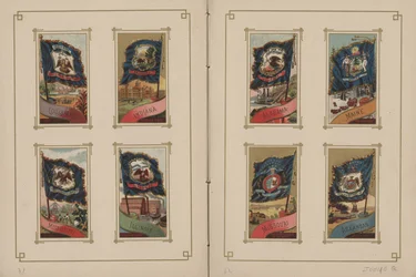 Bandeiras de todas as nações e dos Estados Unidos da América - Páginas 31 e 32, 1887