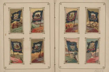 Bandeiras de todas as nações e dos Estados Unidos da América - Páginas 39 e 40, 1887