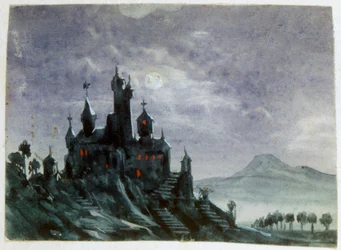 Castelo fantástico ao luar I, 1820-1876
