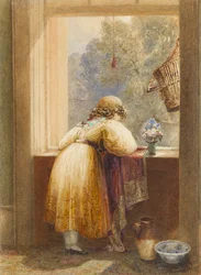 Olhando de uma janela no andar de cima, 1832 (wc no papel)