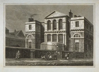 Vista da Casa das Sessões, Old Bailey, 1812