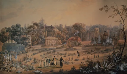 Os jardins em Battlesden House Bedfordshire