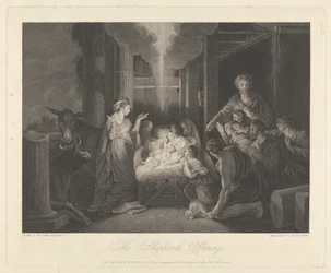 Janela Oeste da Capela, New College Oxford: A Oferta do Pastor, Cena de Natividade