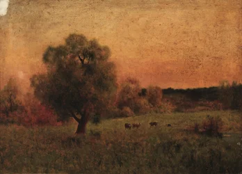 Vacas num campo (óleo sobre tela)