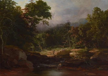 Riacho nas montanhas, c.1850 (óleo sobre tela)