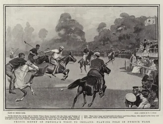 Visita do Príncipe Henrique da Prússia à Irlanda, jogando Polo no Phoenix Park
