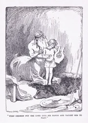 O Cheiron colocou a lira em suas mãos e o trouxe para tocar, de The Heroes publicado por George Allen e Unwin 1929