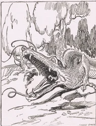 Dentes do Dragão: Ele correu para o monstro e atirou-se em sua boca cavernosa