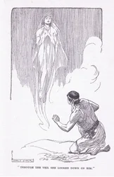 Através do véu ela olhou para ele, de The Heroes publicado por George Allen e Unwin 1929