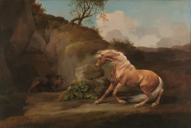 Cavalo Assustado por um Leão