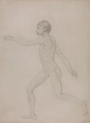 Human Figure, Lateral View (Preliminary draft for the final study for Table VIII)
