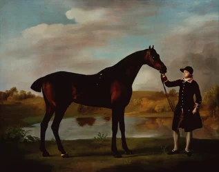 O caçador da baía do duque de Marlborough com um Grom (óleo sobre tela)