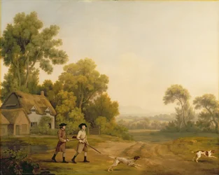 Two Gentlemen Going a Shooting (óleo sobre tela)