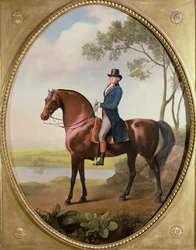 Warren Hastings no seu cavalo árabe