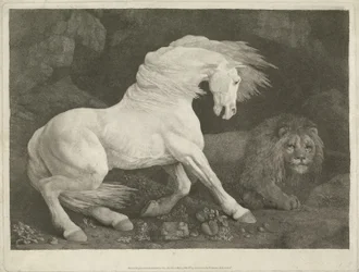 O cavalo e o leão, 1770 (mezzotint)