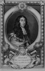 Henrique, Duque de Gloucester (1639-60) Irmão mais novo de Carlos II, gravado pelo artista