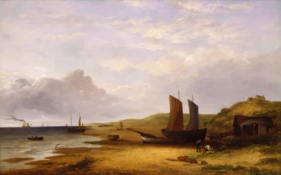 Cena da costa (óleo sobre tela)
