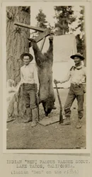 Índio "Ben", famoso escoteiro Washoe. Lago Tahoe, Califórnia