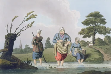 Leech Finders, de &39;Costume of Yorkshire&39; gravado por Robert Havell (1769-1832) 1814