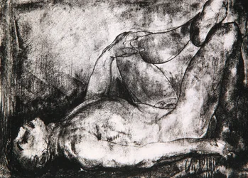 Homem nas costas, nu, c.1916